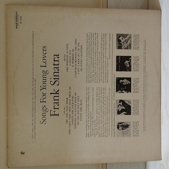 Vintage RARE 1954 Frank Sinatra "Songs For Young Lovers" Vinyl W-1432 - Picture 3 of 6